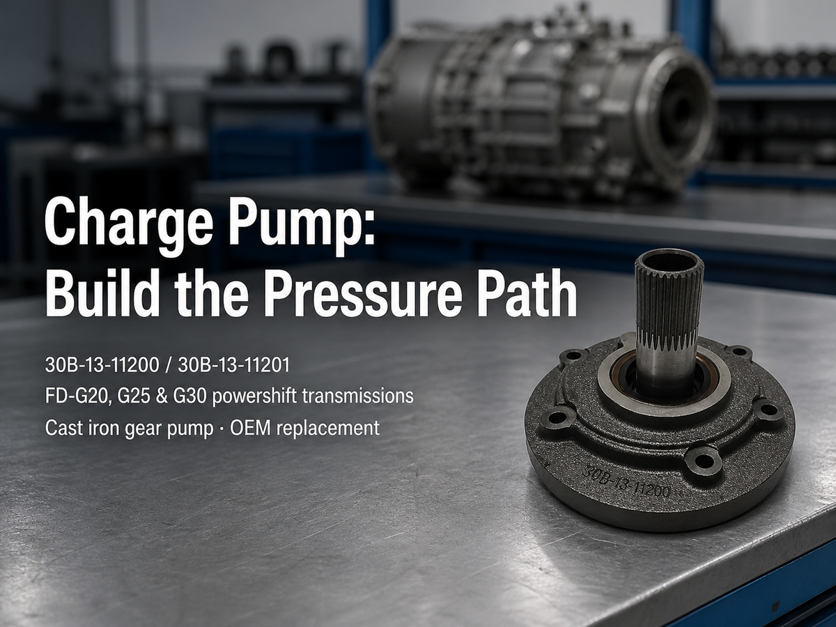 Forklift gear charging pump for powershift transmissions
