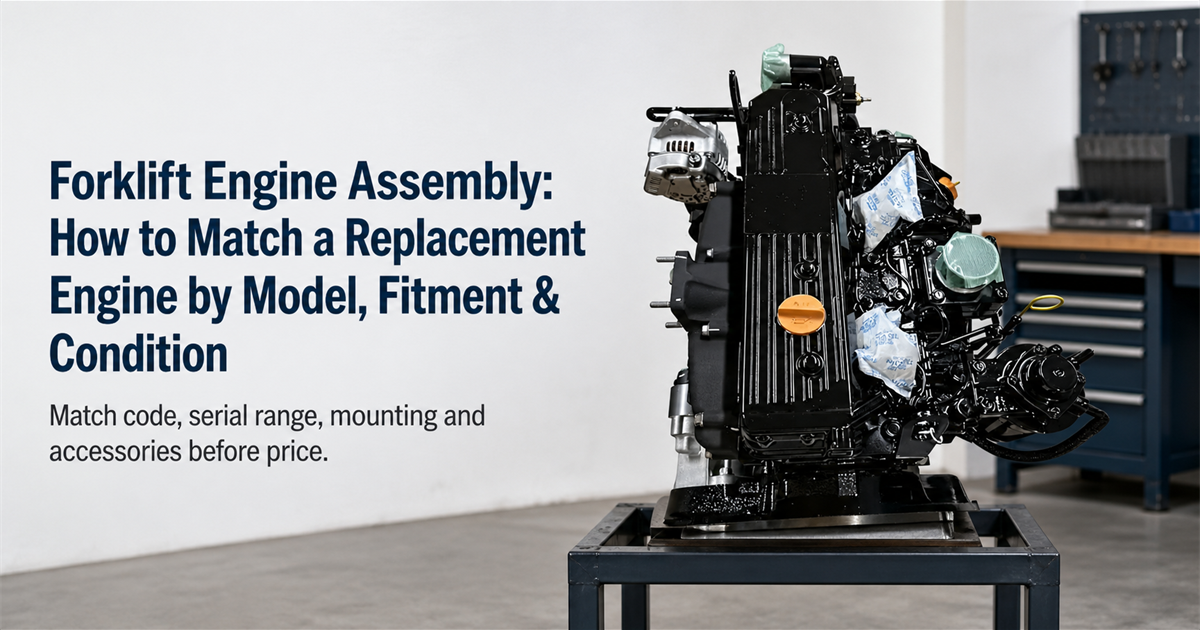 Forklift engine assembly replacement guide with Yanmar diesel engine
