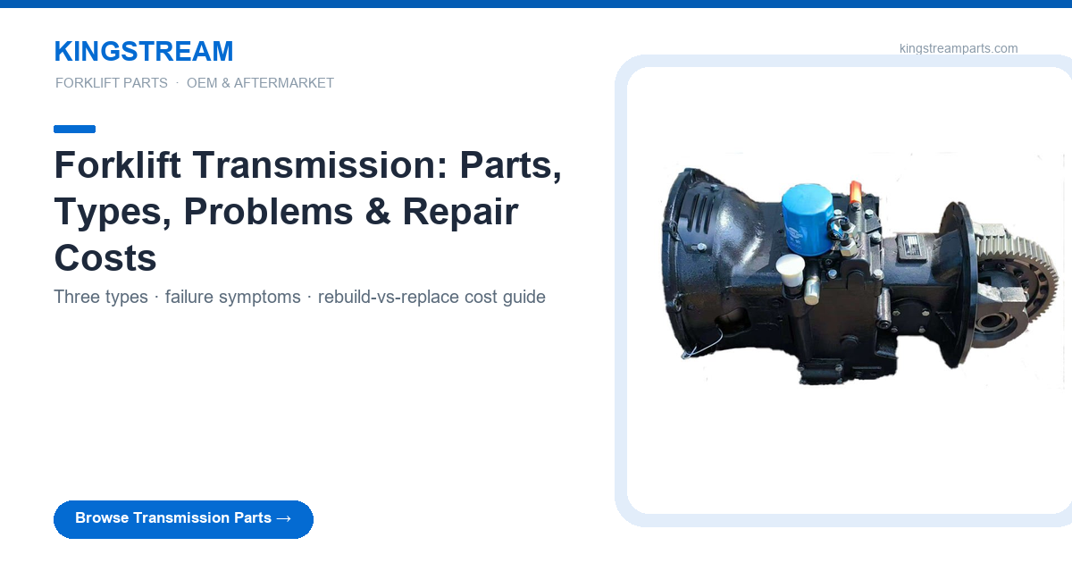 Forklift transmission gearbox assembly