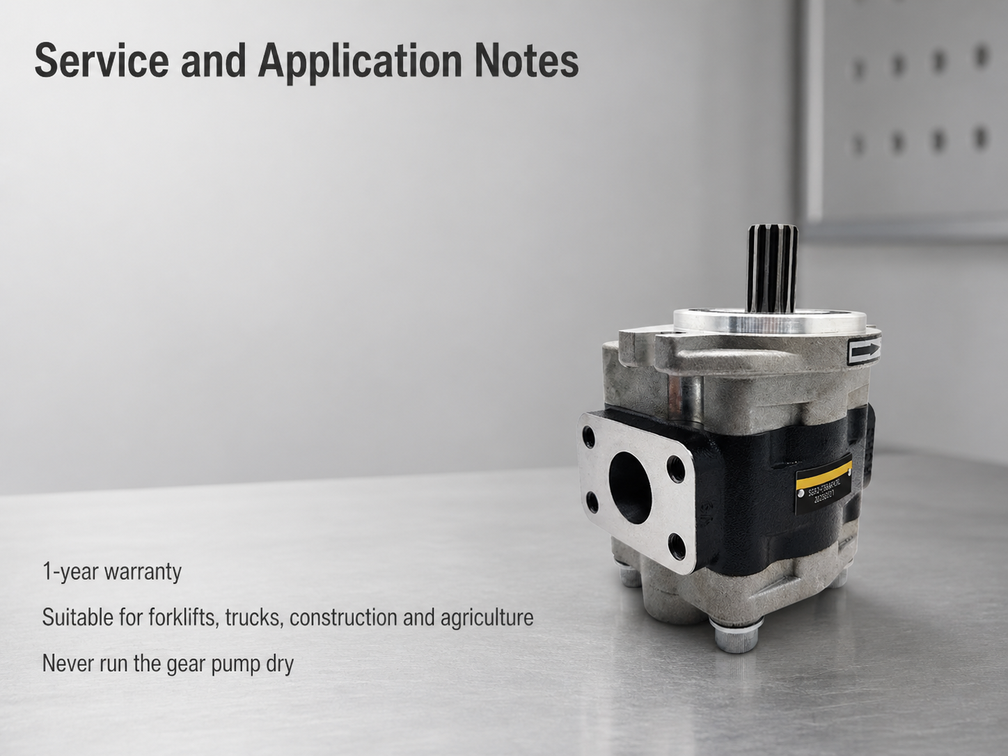 SGP1A25 hydraulic gear pump service and application notes