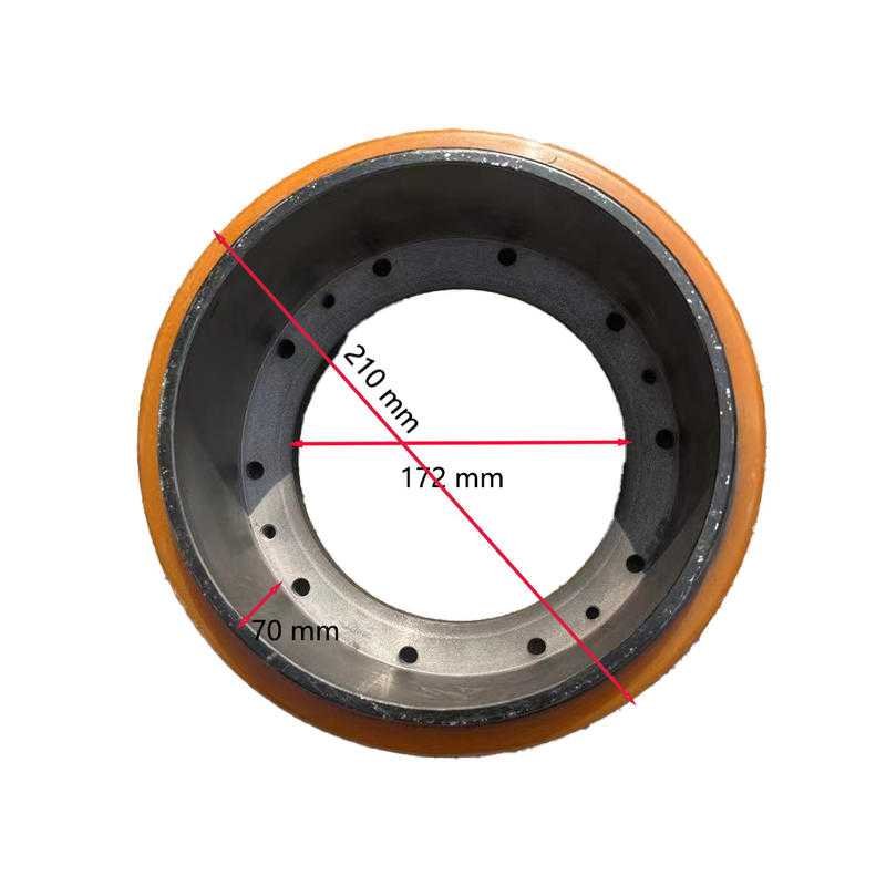 High Quality Forklift Part 2 Ton Electric Forklift Rear Wheel 210x70-83 PU Drive Wheel - Kingstream Forklift Parts