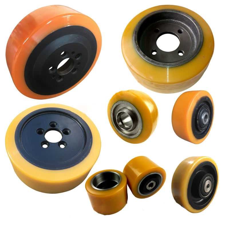 Forklift Spare Parts Orange Caster Wheel 250x80-17 PU Wheel 10 Hole Order from Kingstream