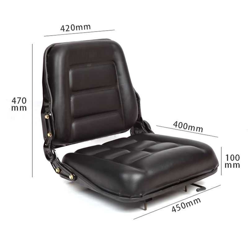 OEM SEAT-HD-FOLDING Heavy Duty Adjustable Folding Back Forklift Seat Direct Replacement