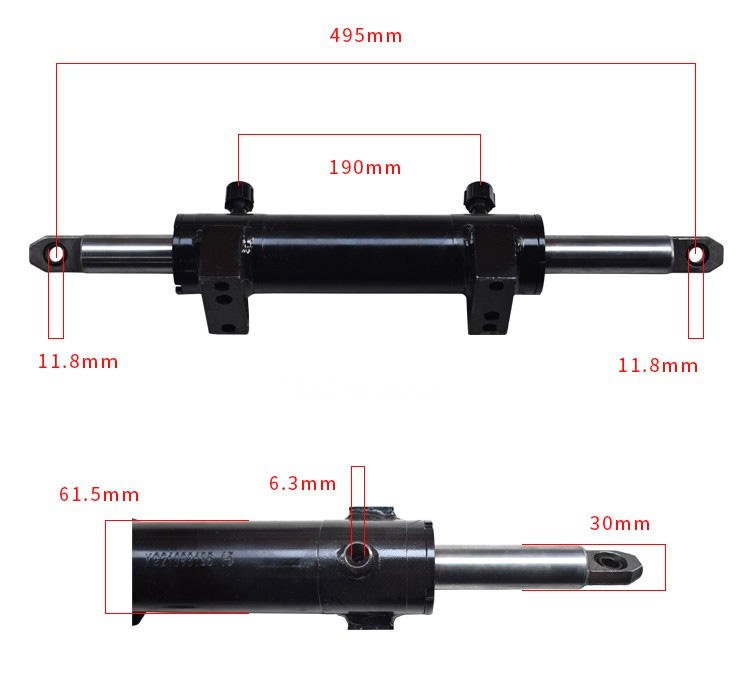 OEM STEER-CYL-5T Steering Cylinder Assembly Forklift Hydraulic Cylinder 5 Ton Direct Replacement